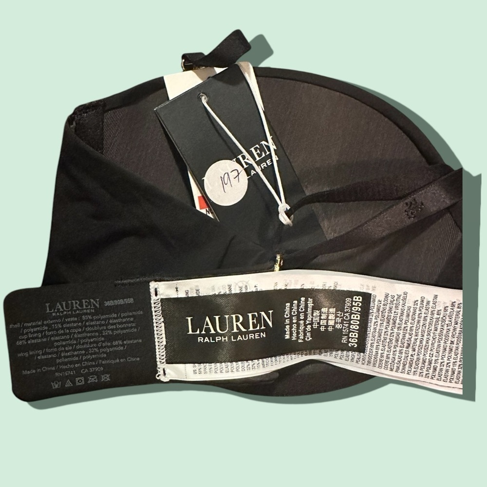 Lauren Ralph Lauren Luxe Smoothing Convertible Strapless Bra 36DD & 36B Black - Picture 8 of 8